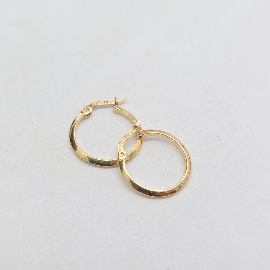 ARRACADAS PAR ORO 14 K 1.5 GRMS (SEMINUEVO)