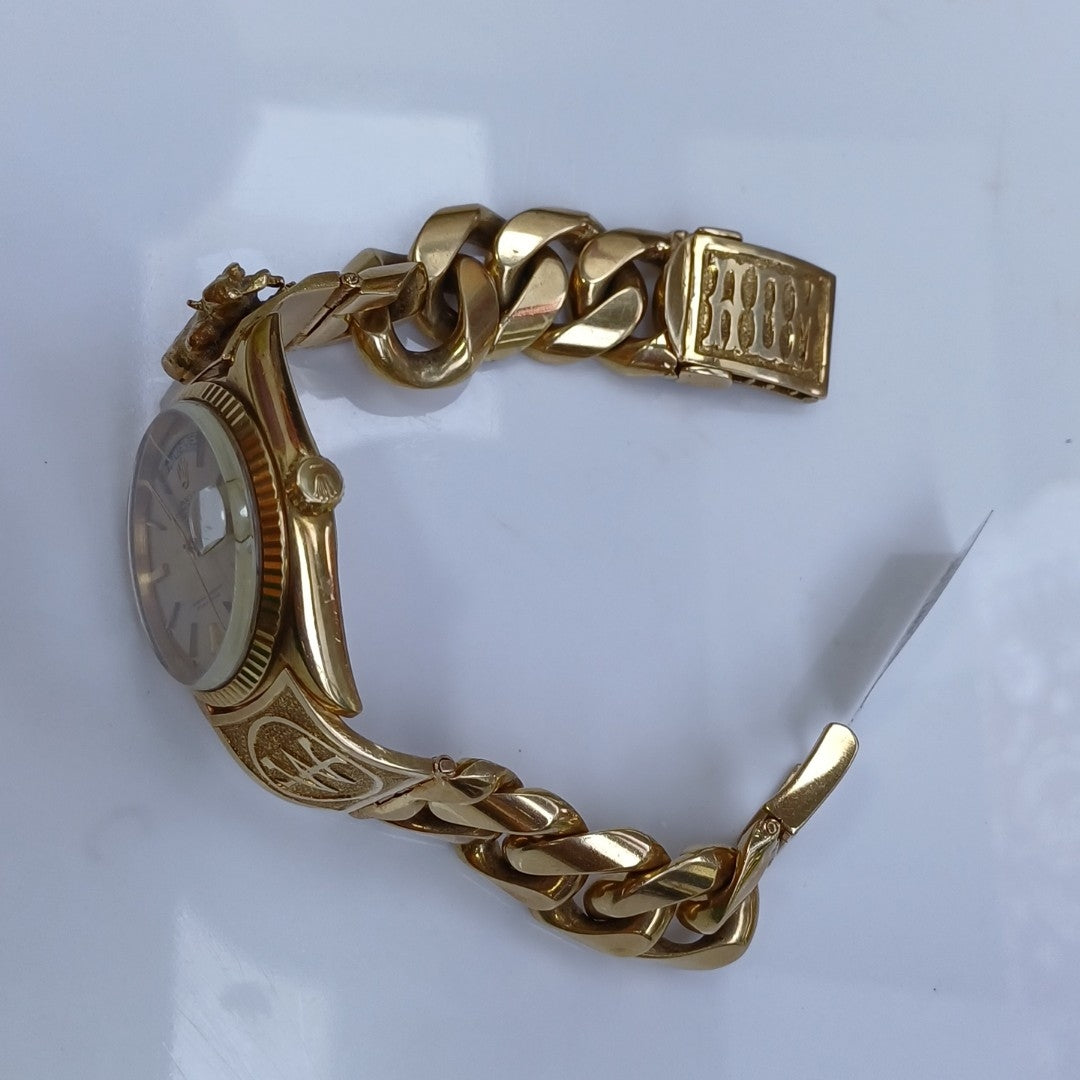 RELOJ CAJA Y PULSO ORO ORO 16K 202.2 GRMS (SEMINUEVO)