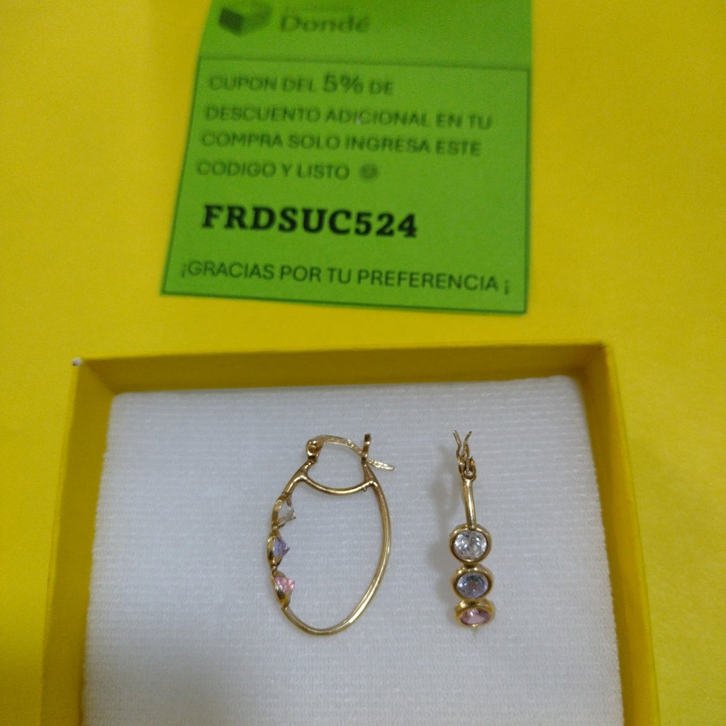 ARETES PAR ORO 10 K 2.7 GRMS (SEMINUEVO)