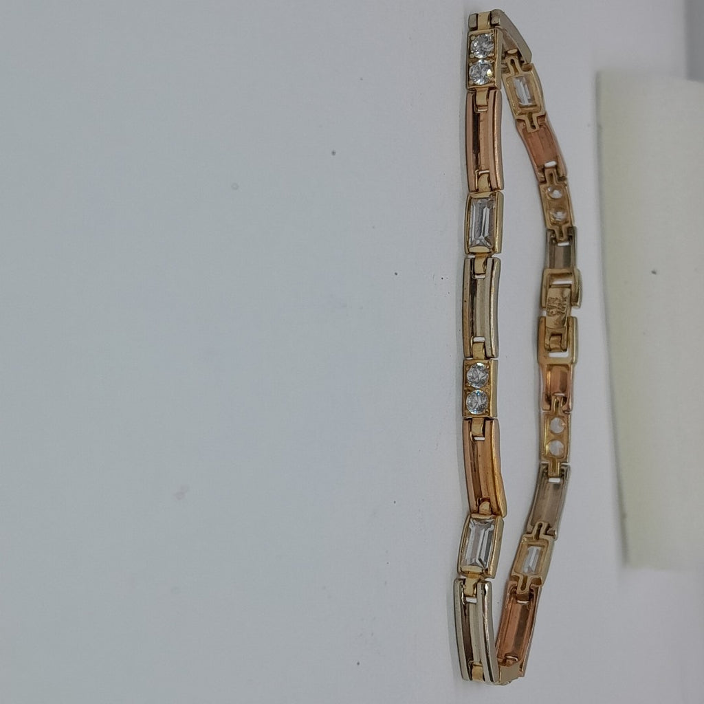 PULSERA ORO COMBINADO 10 K 11,00 GRMS (SEMINUEVO)