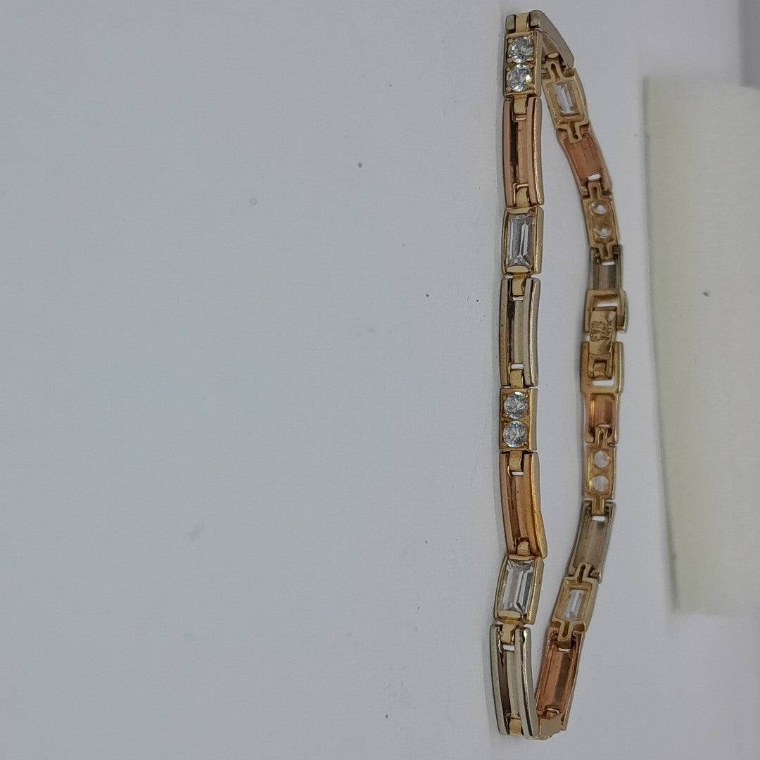 PULSERA ORO COMBINADO 10 K 11,00 GRMS (SEMINUEVO)