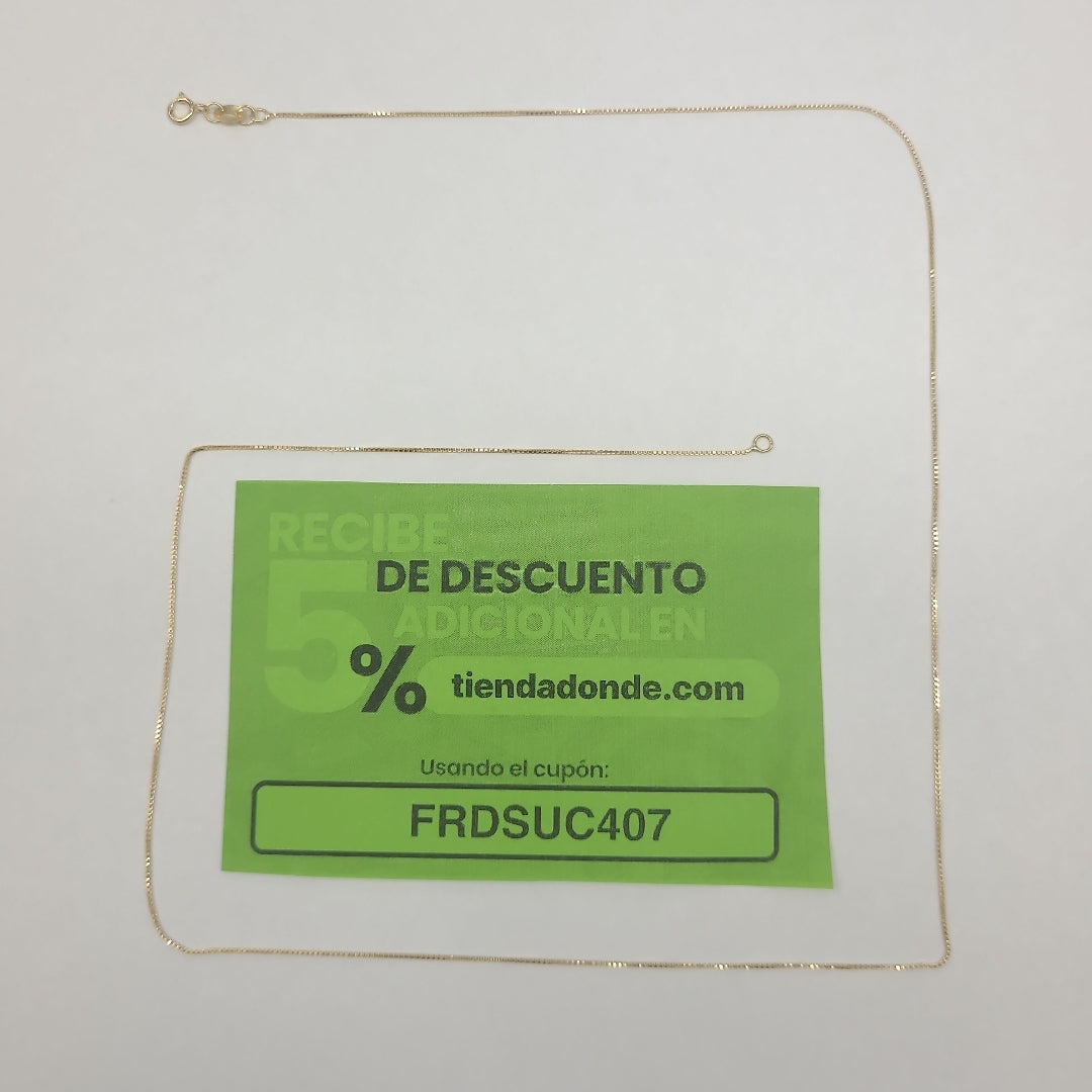 CADENA VENECIANO 14K 55 CM 1.7 GR (NUEVO)
