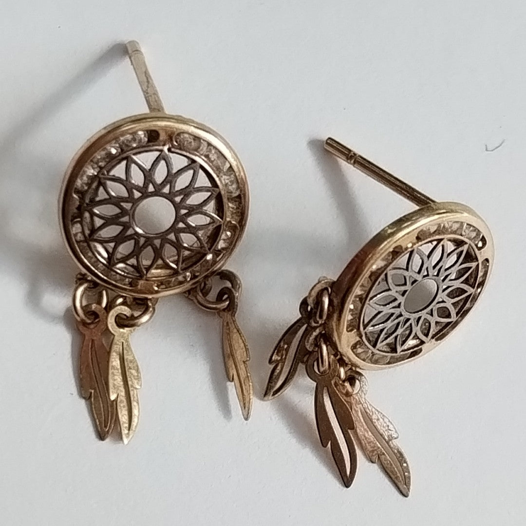 ARRACADAS PAR ORO 10 K 1.7 GRMS (SEMINUEVO)