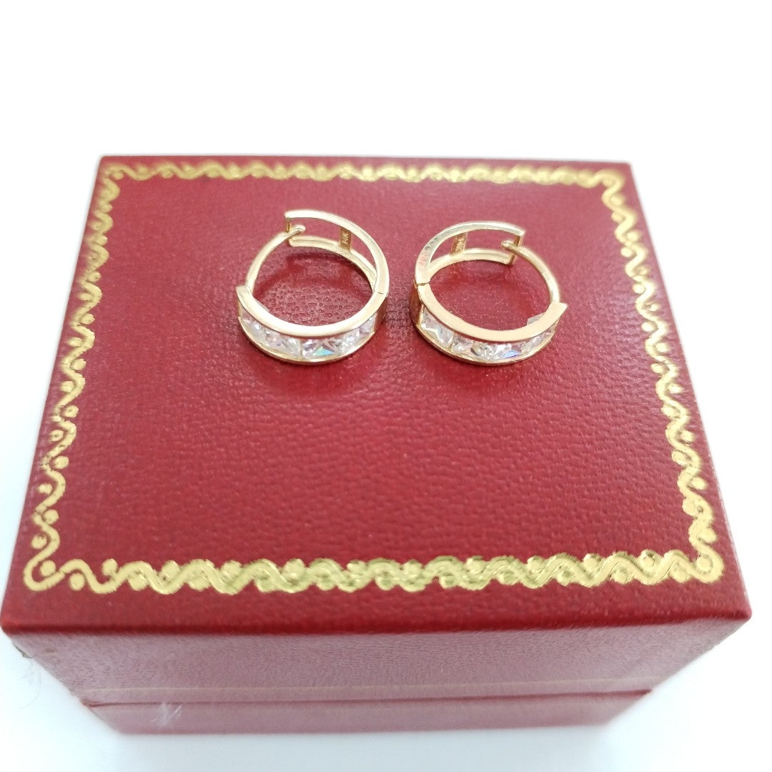 ARRACADAS PAR ORO 14 K 1,20 GRMS (SEMINUEVO)