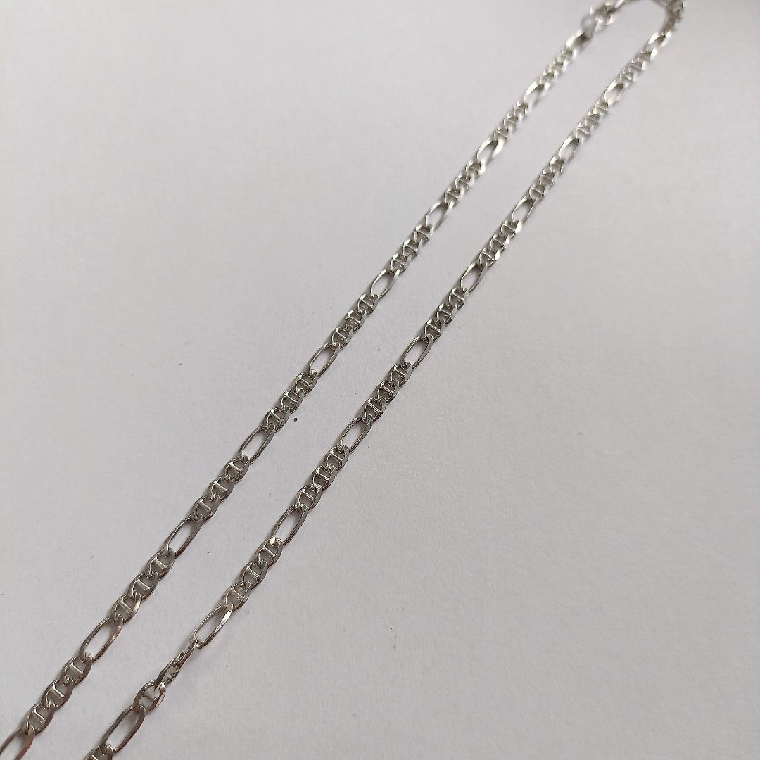 CADENA TEJIDO MARINERO PLATA .925 55 CM 7.9 GR (NUEVO)