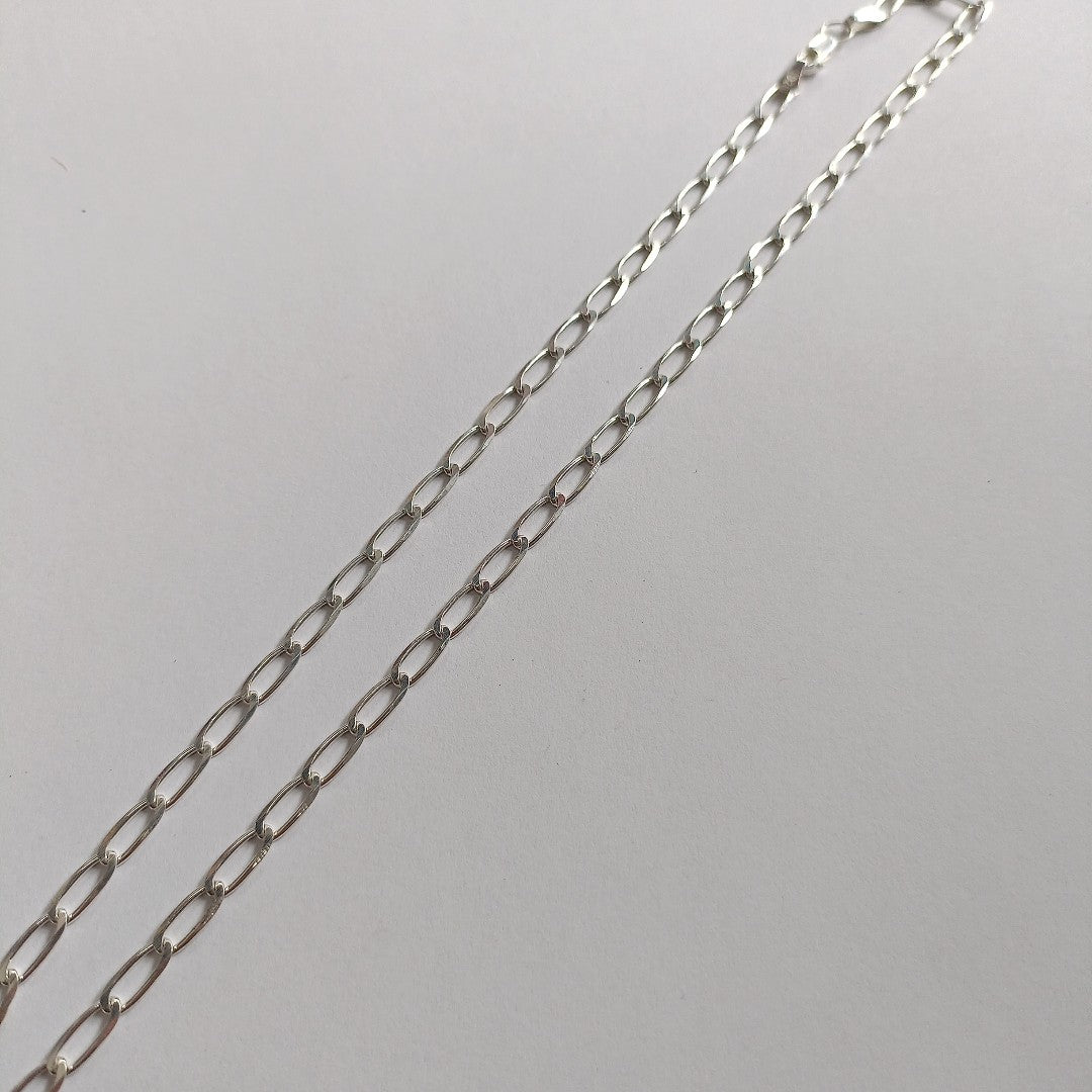 CADENA TEJIDO ESLABONES PLATA .925 55 CM 10 GR (NUEVO)