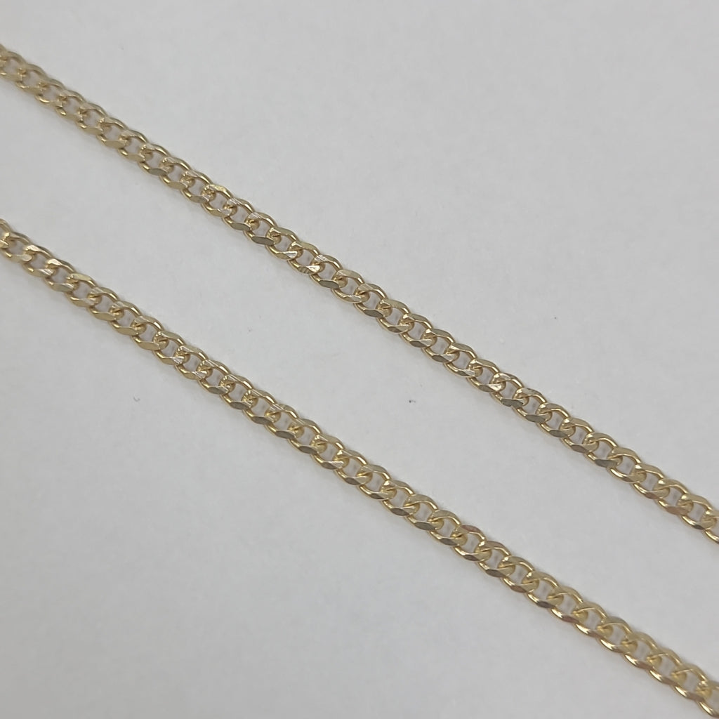 CADENAS TEJIDO BARBADA ORO 10K 60 CM 4.2 GR (NUEVO)