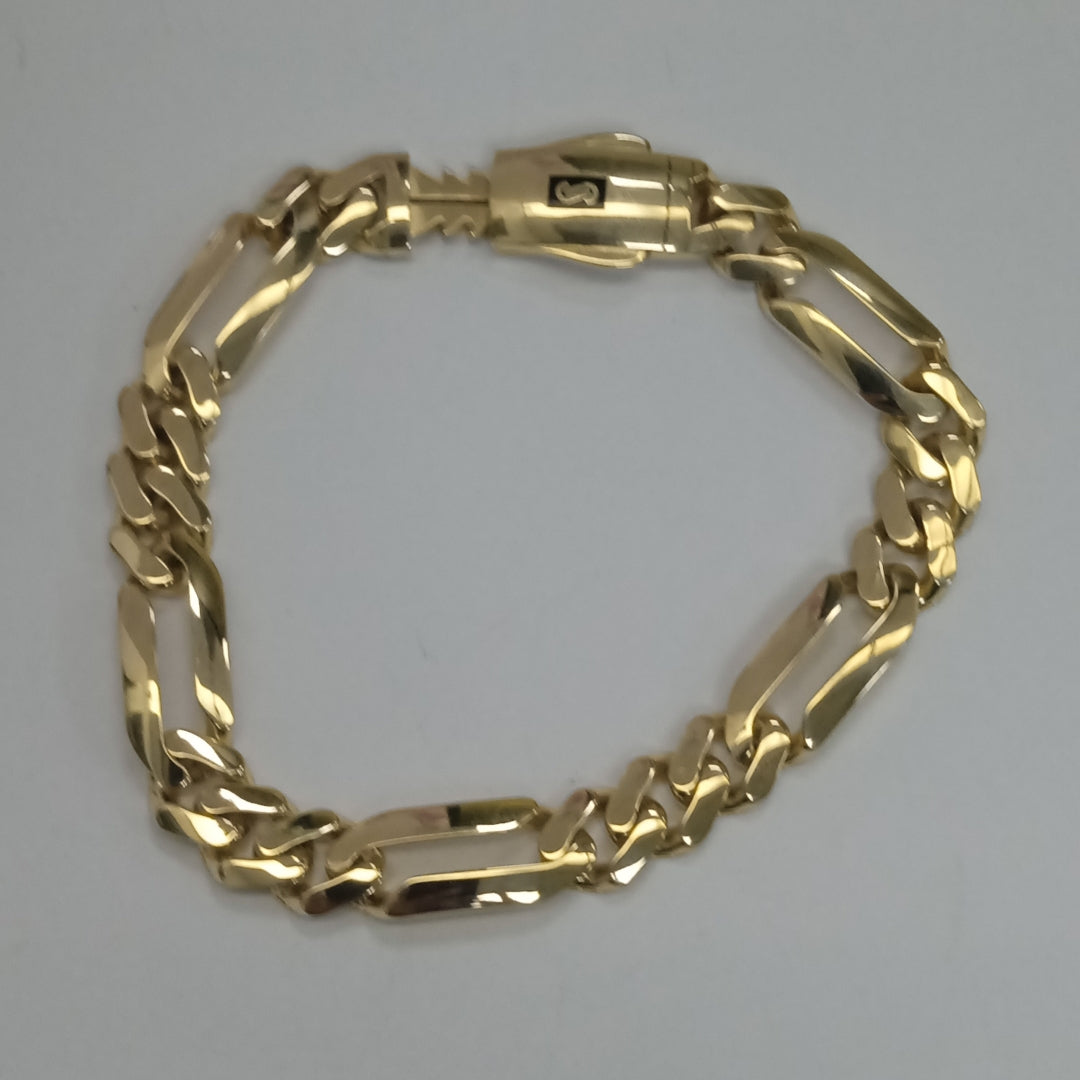 PULSERA CABALLERO MONACO ORO 14K 13.2 (NUEVO)