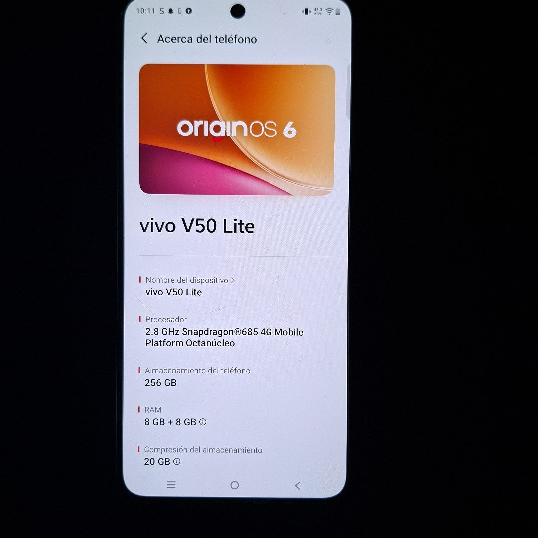 CELULAR VIVO V50 LITE V2441 (2025) 256 GB 8 GB RAM (SEMINUEVO)