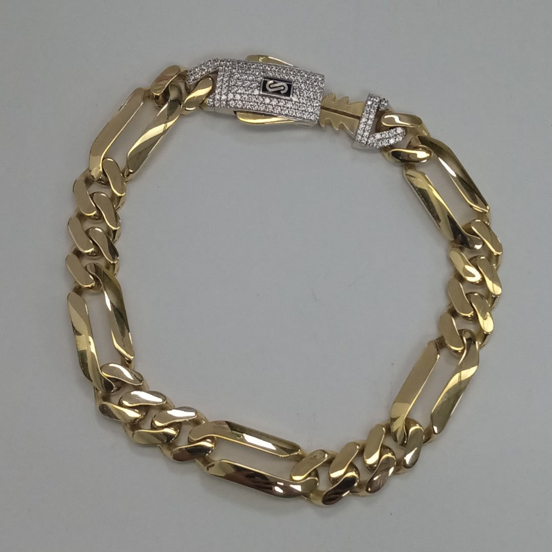 PULSERA CABALLERO MONACO ORO 14K 14.3 (NUEVO)
