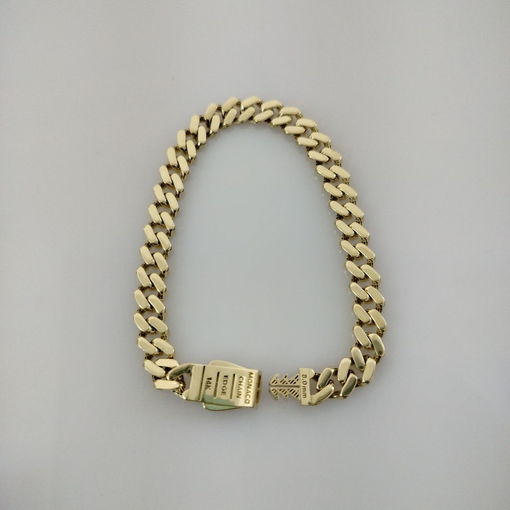 PULSERA CABALLERO MONACO ORO 14K 10.8 (NUEVO)