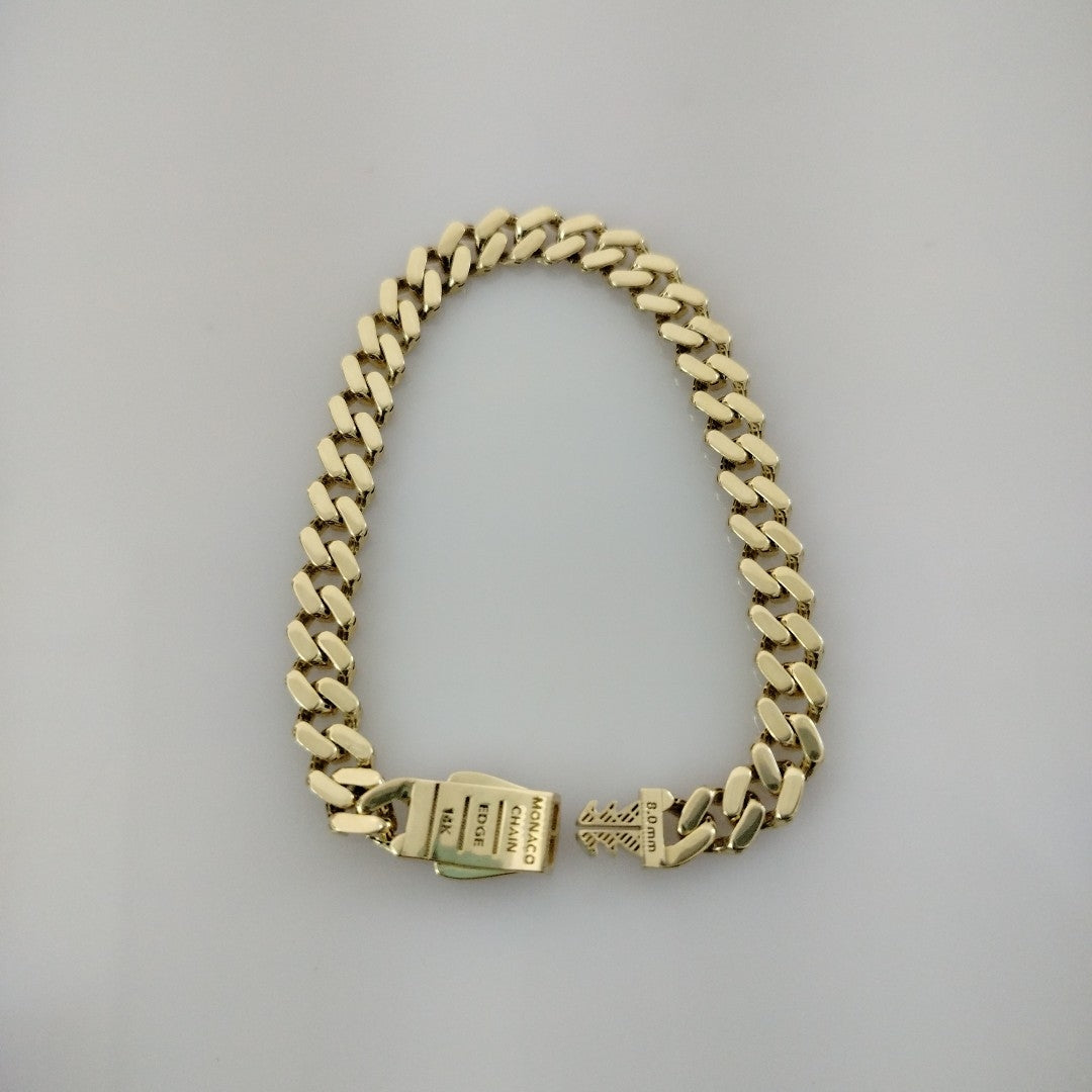 PULSERA CABALLERO MONACO ORO 14K 10.8 (NUEVO)