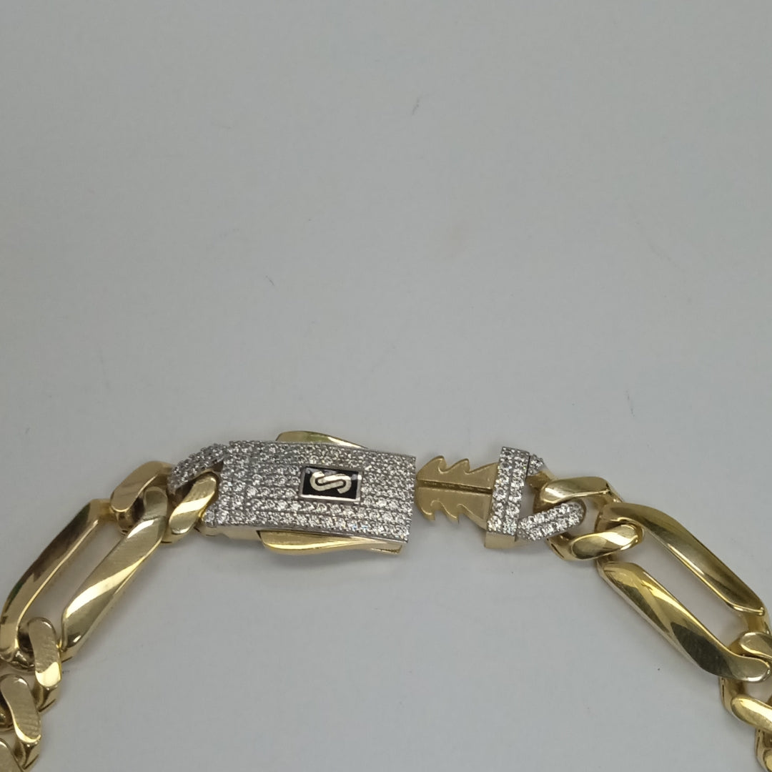 PULSERA CABALLERO MONACO ORO 14K 11 (NUEVO)
