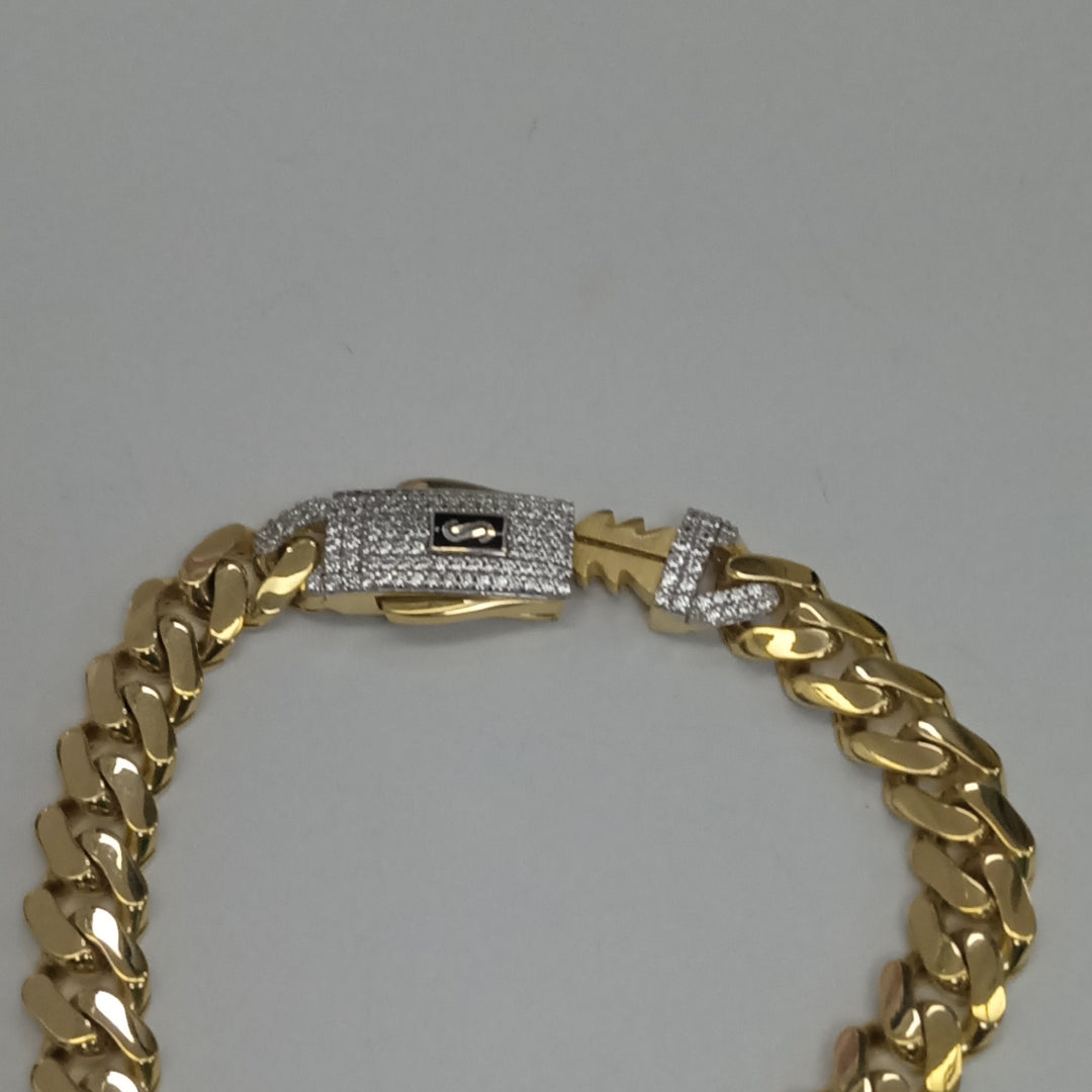 PULSERA MONACO ORO 14K 10 (NUEVO)