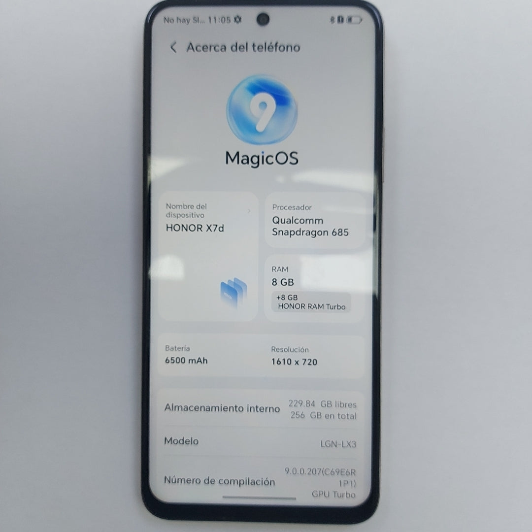 CELULAR HONOR X7D LGN-LX3 (2025) 256 GB 8 GB RAM (SEMINUEVO)