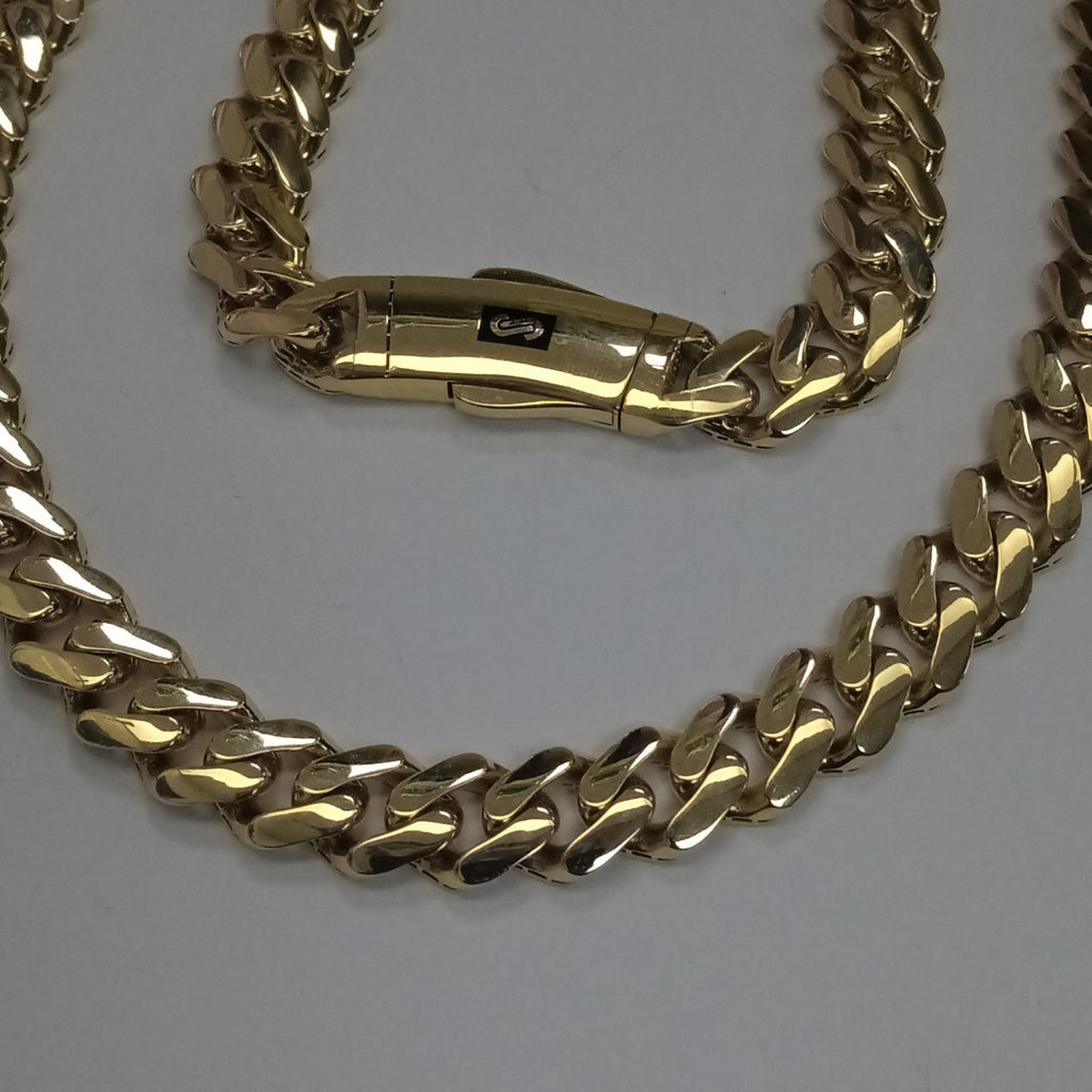 CADENA MONACO ORO 14K 32 (NUEVO)