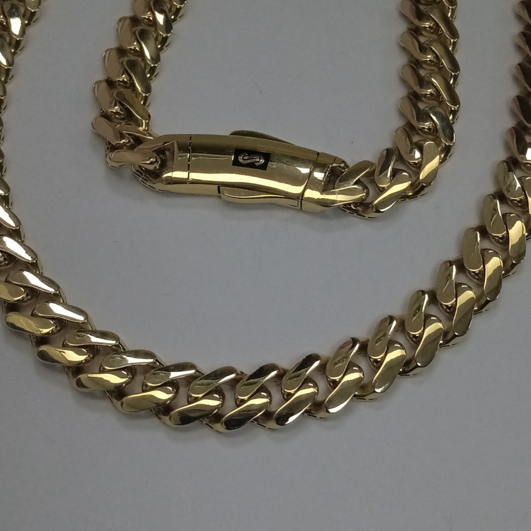 CADENA MONACO ORO 14K 32 (NUEVO)