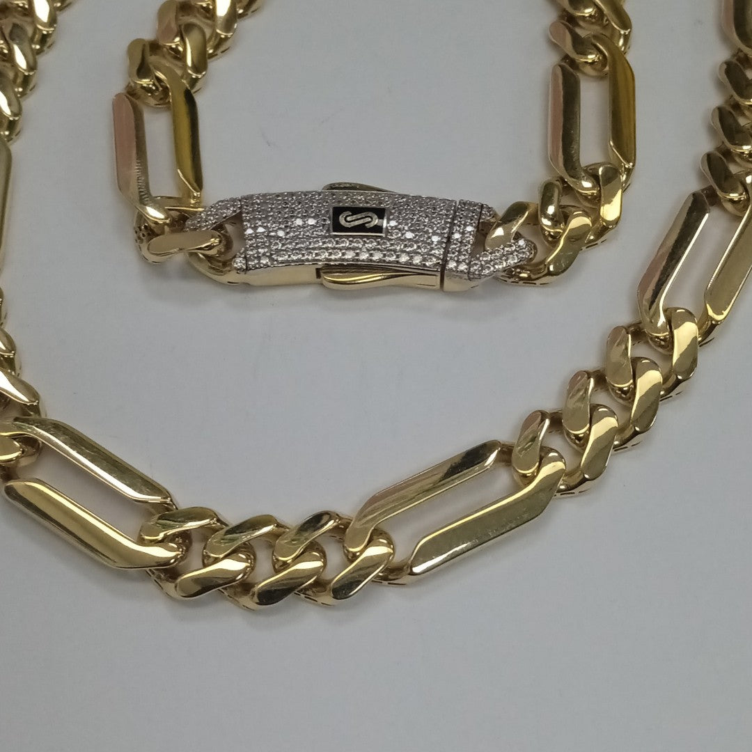 CADENA MONACO ORO 14K 34 (NUEVO)