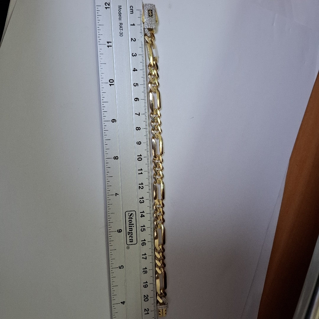 PULSERA CABALLERO MONACO ORO 14K 11.1 (NUEVO)