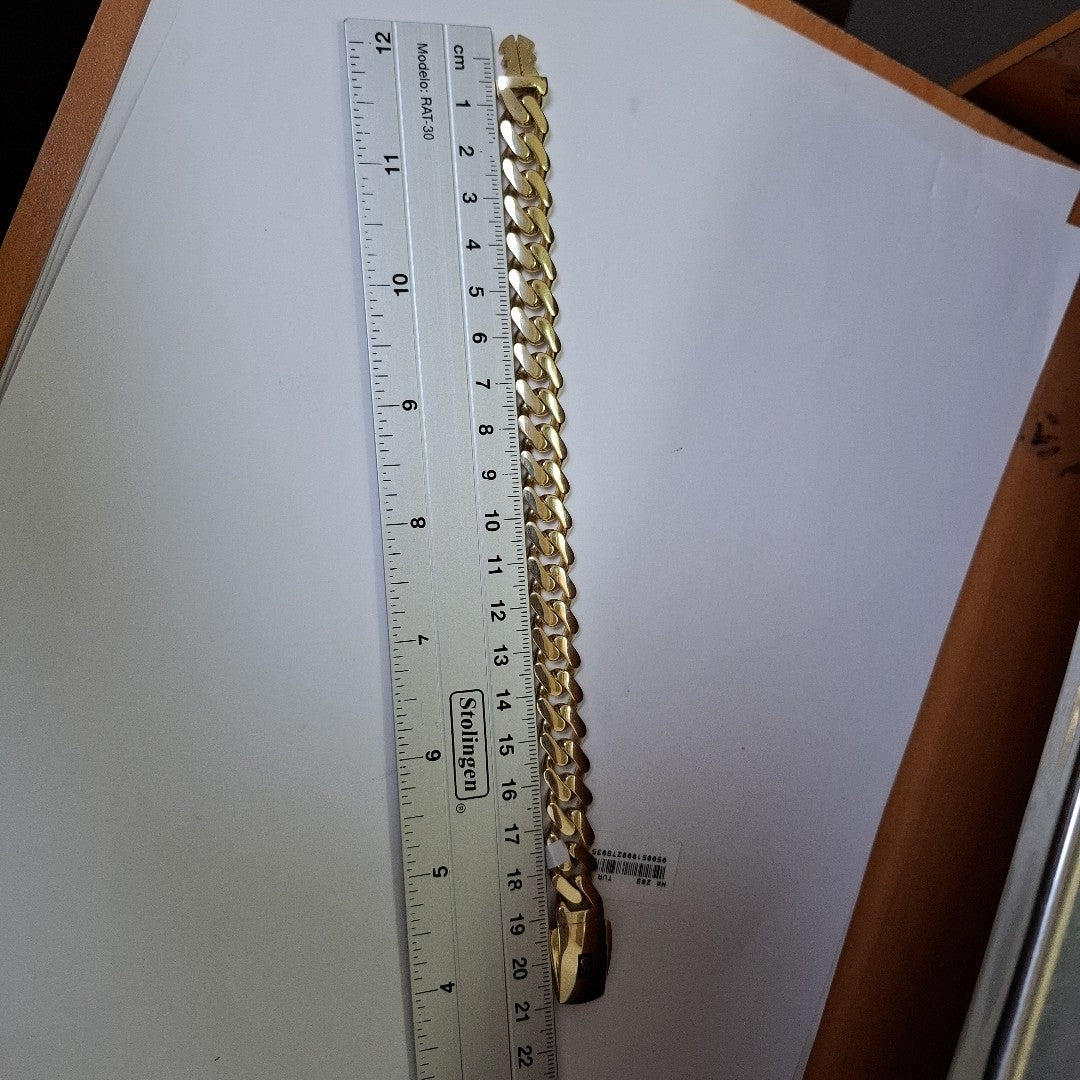 PULSERA CABALLERO MONACO ORO 14K 18.2 (NUEVO)