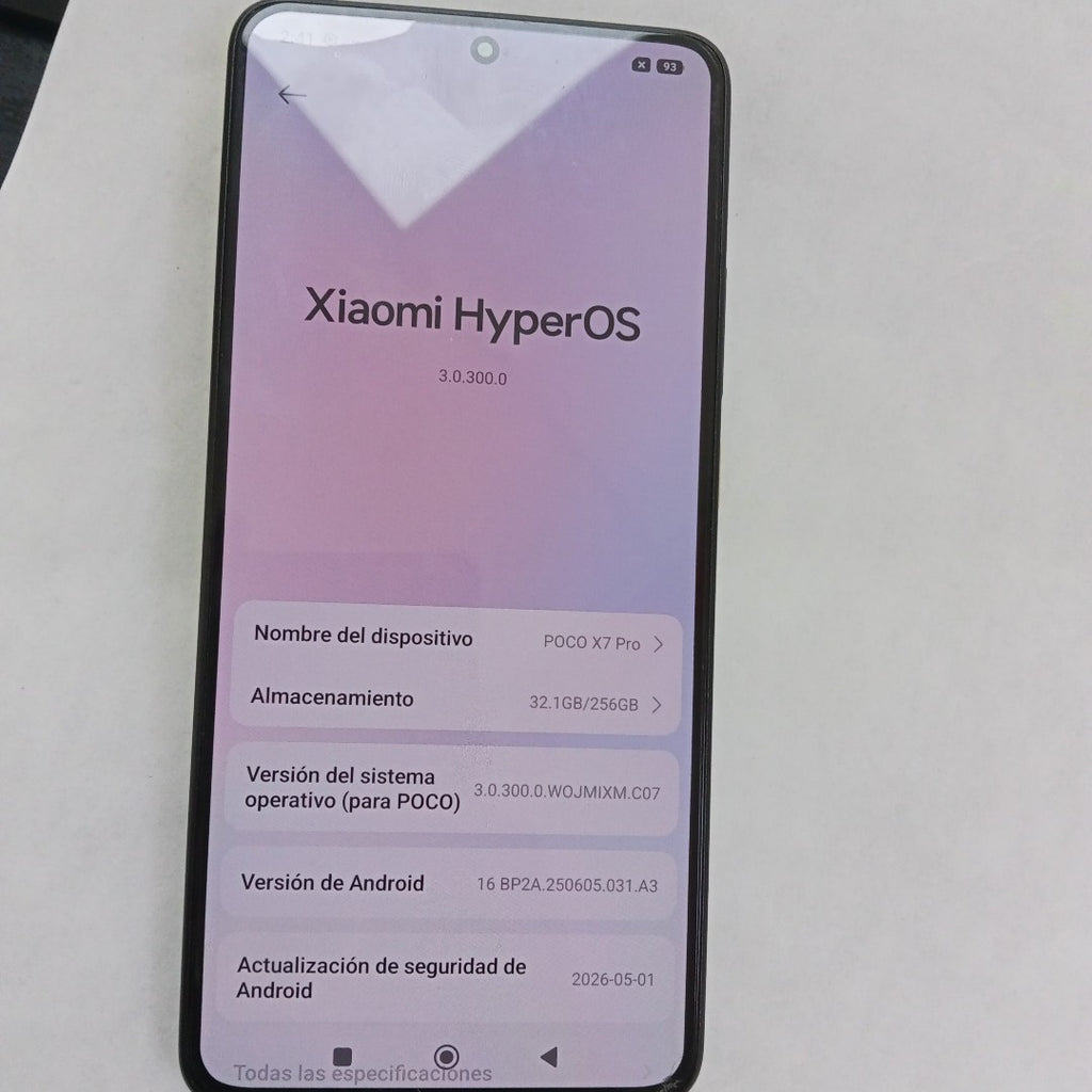 CELULAR XIAOMI POCO X7 PRO 2412DPC0AG (2025) 256 GB 8 GB RAM (SEMINUEVO)