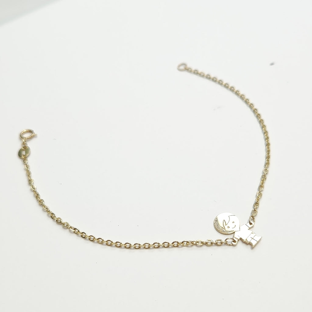 PULSERA TEJIDO ESPECIAL FIG NIÑO 14K 18 CM 1.5 GR (NUEVO)