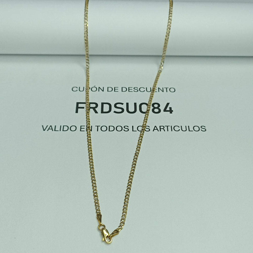CADENAS BARBADA DIAMANTADA ORO 14K 55 CM 5.8 GR (NUEVO)