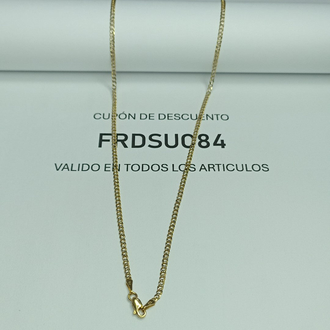 CADENAS BARBADA DIAMANTADA ORO 14K 55 CM 5.8 GR (NUEVO)