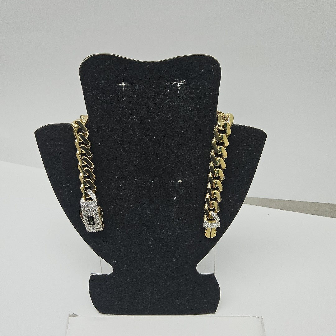 PULSERA MONACO ORO 14K 10.5 (NUEVO)