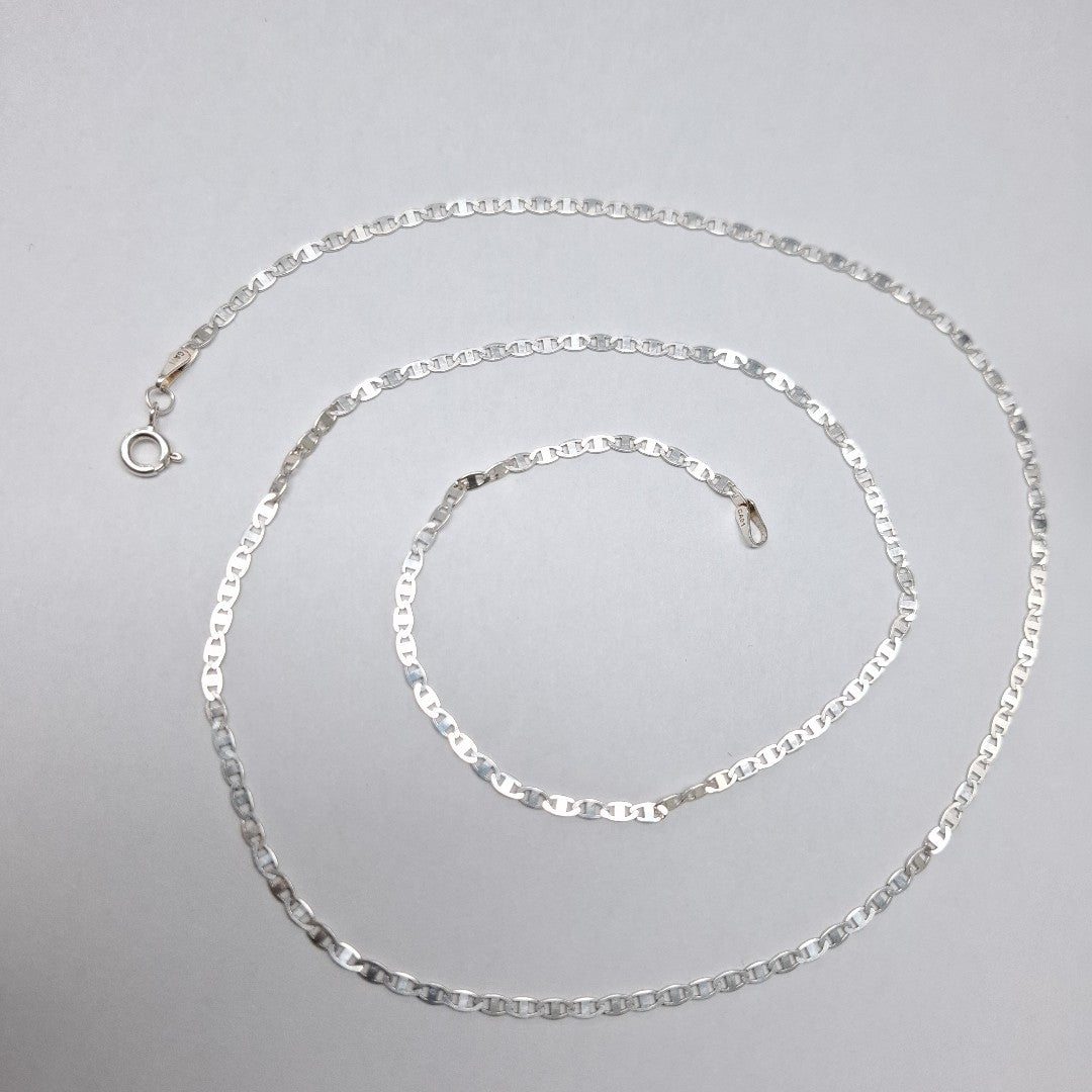 CADENA TEJIDO ESPEJO PLATA .925 60 CM 4.3 GR (NUEVO)