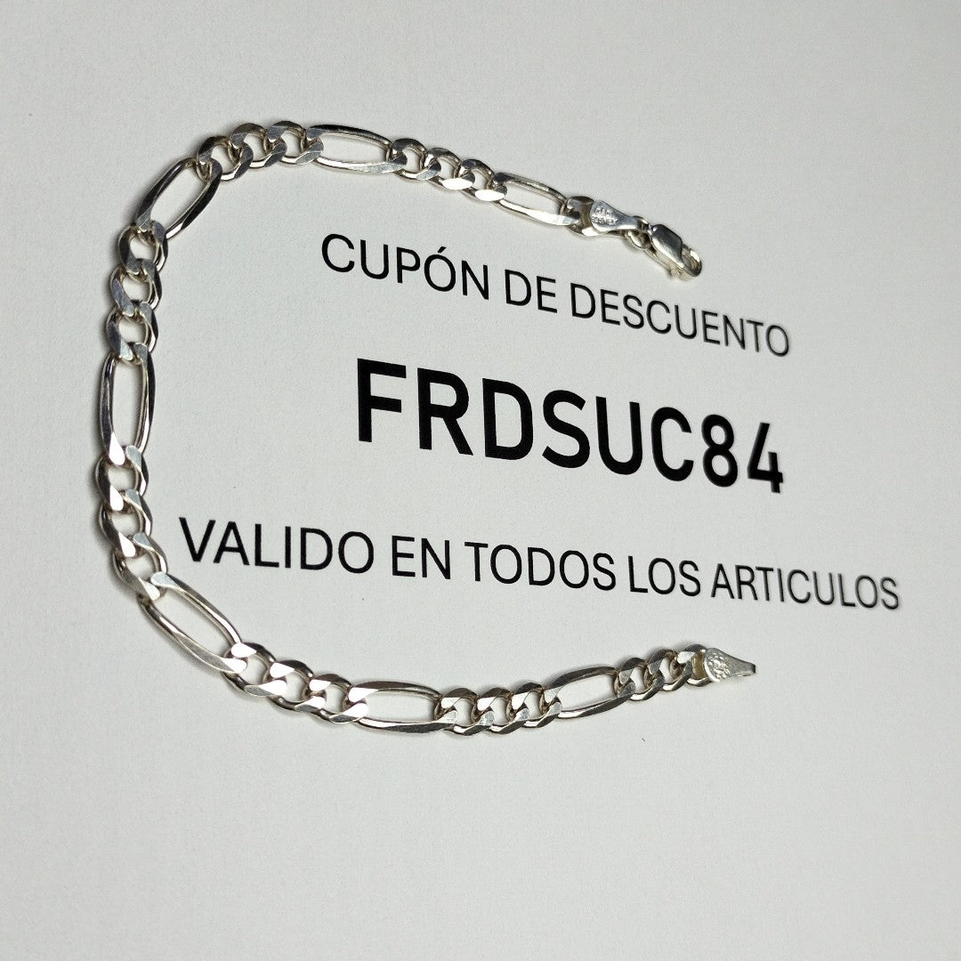 PULSERA 3X1 PLATA .925 18 CM 5.43 GR (NUEVO)