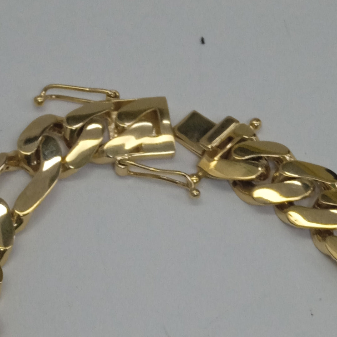 PULSERAS CABALLERO CARTIER 3 1 AMARILLA ORO 14K 18.4 (NUEVO)