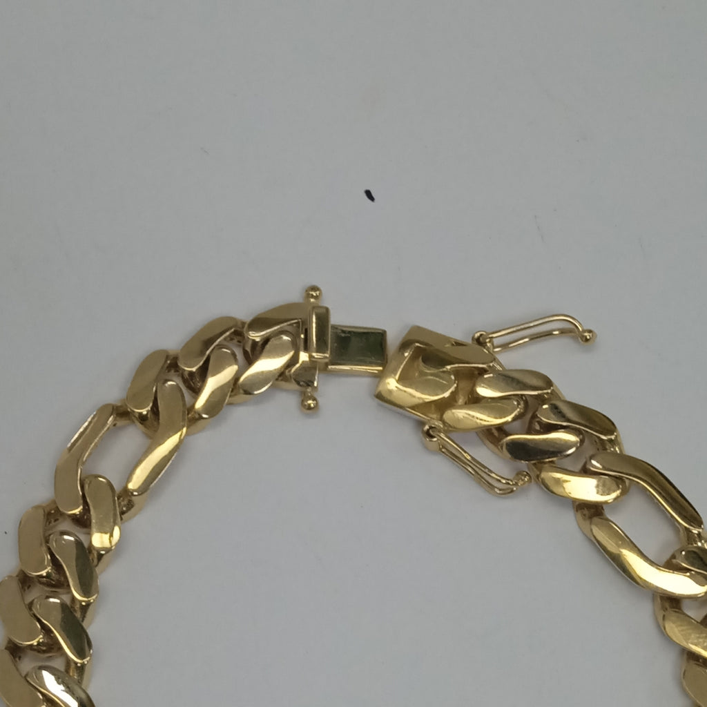 PULSERAS CABALLERO CARTIER 3 1 AMARILLA ORO 14K 13 (NUEVO)