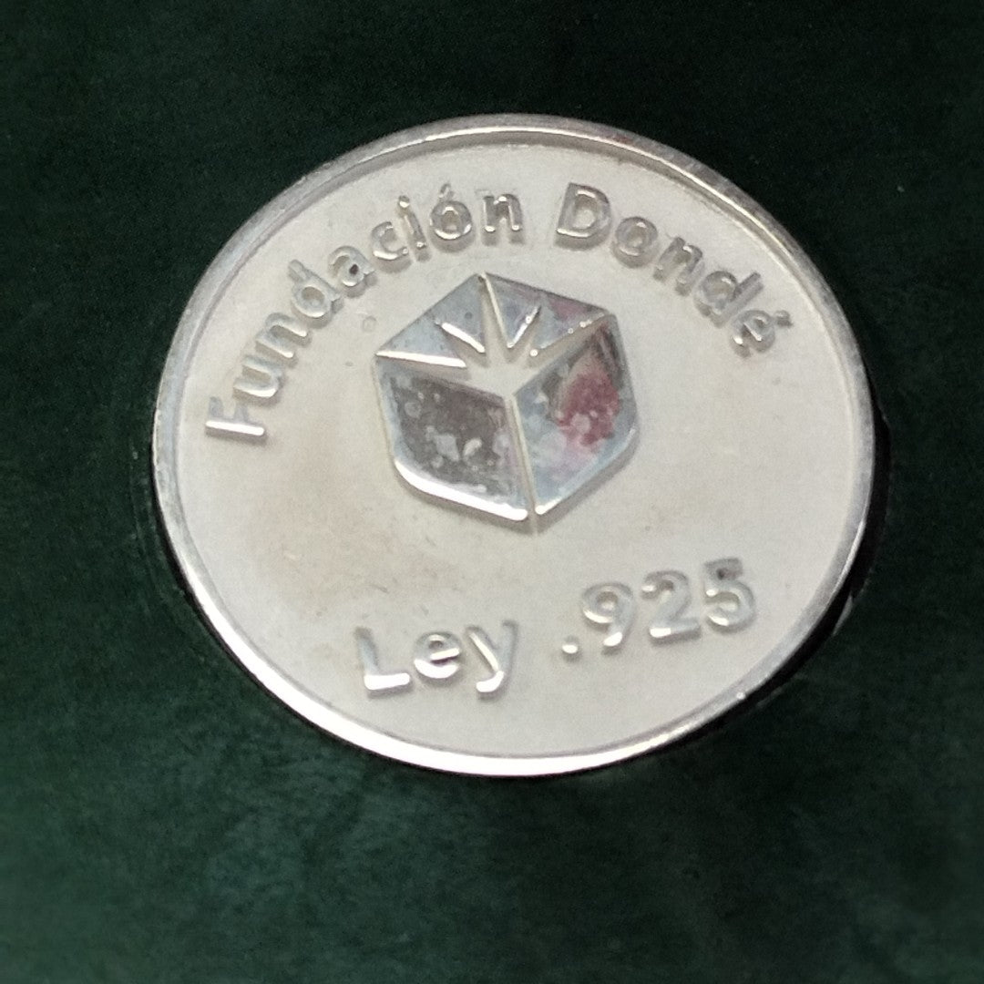 MEDALLA CONMEMORATIVA FRD FÚTBOL MOTIVO ÁGUILA PLATA .925 8.9 GR (NUEVO)