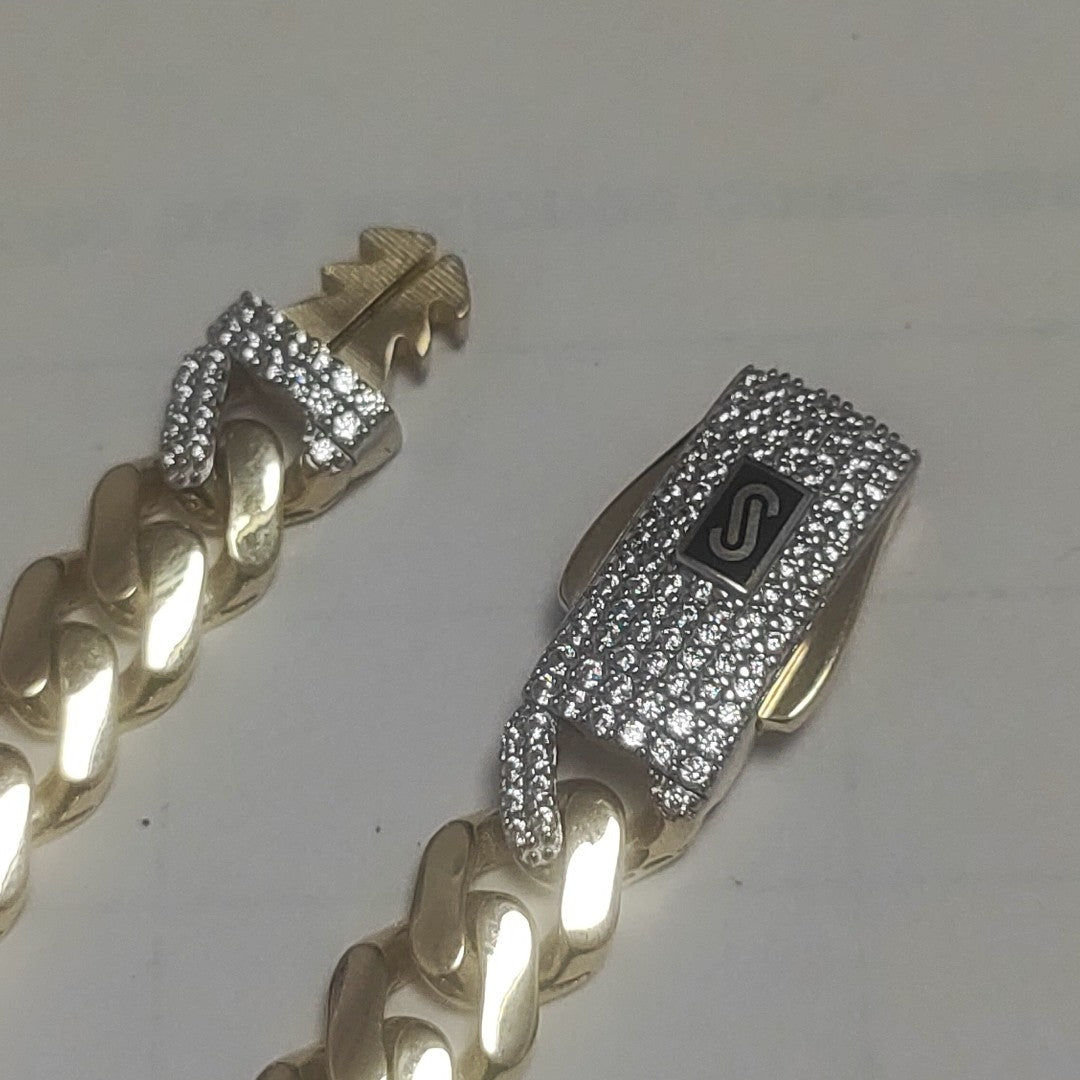 PULSERA MONACO ORO 14K 10.5 (NUEVO)