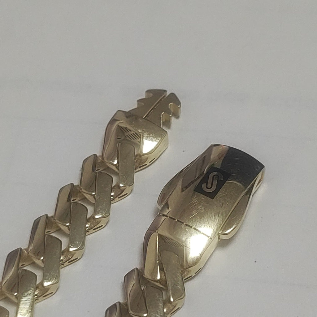 PULSERA CABALLERO MONACO ORO 14K 10.7 (NUEVO)