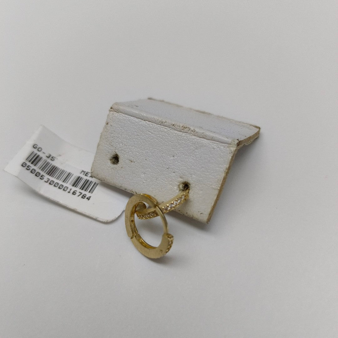 ARETES ARRACADAS CON CIRCONIAS 14K 1.2 GR (NUEVO)