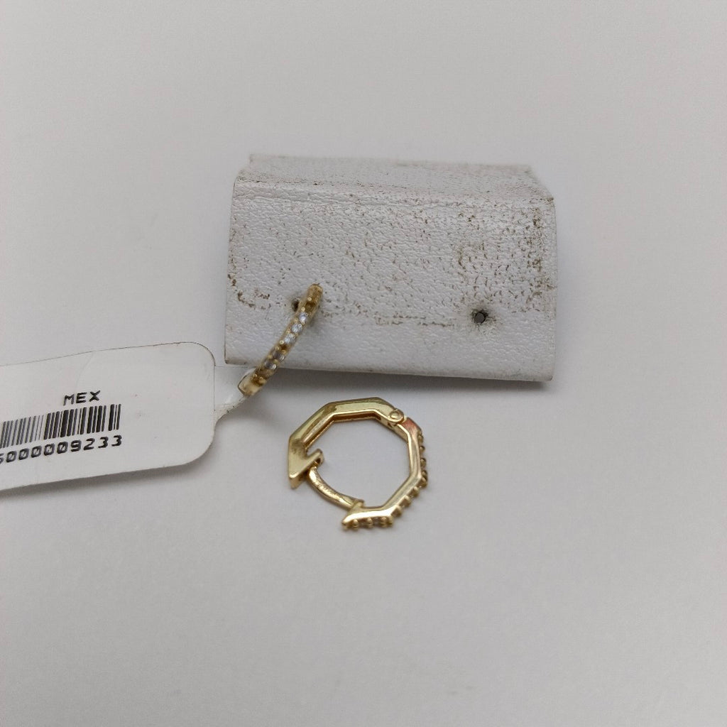 ARETES HUGIES C CIRCONIAS 14K 1.5 GR (NUEVO)