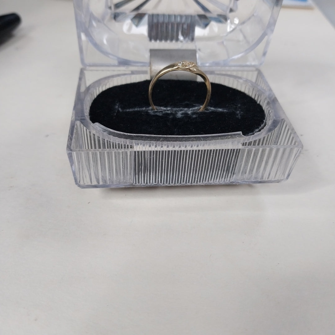 ANILLO ANILLITO C CIRCONIAS 14K 8.5 TALLA 1.2 GR (NUEVO)