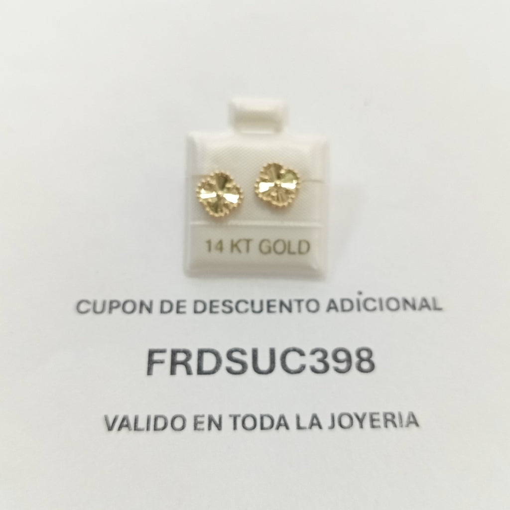 BROQUELES ORO 14K 1.6 (NUEVO)