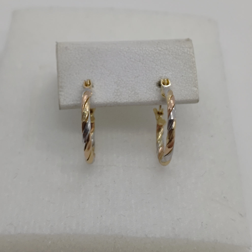 ARETES ARRACADAS COMBINADAS 14K 2 GR (NUEVO)
