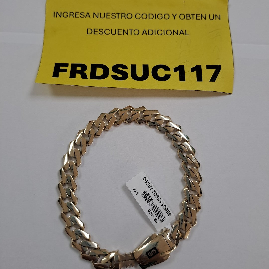 PULSERA CABALLERO MONACO ORO 14K 13.9 (NUEVO)
