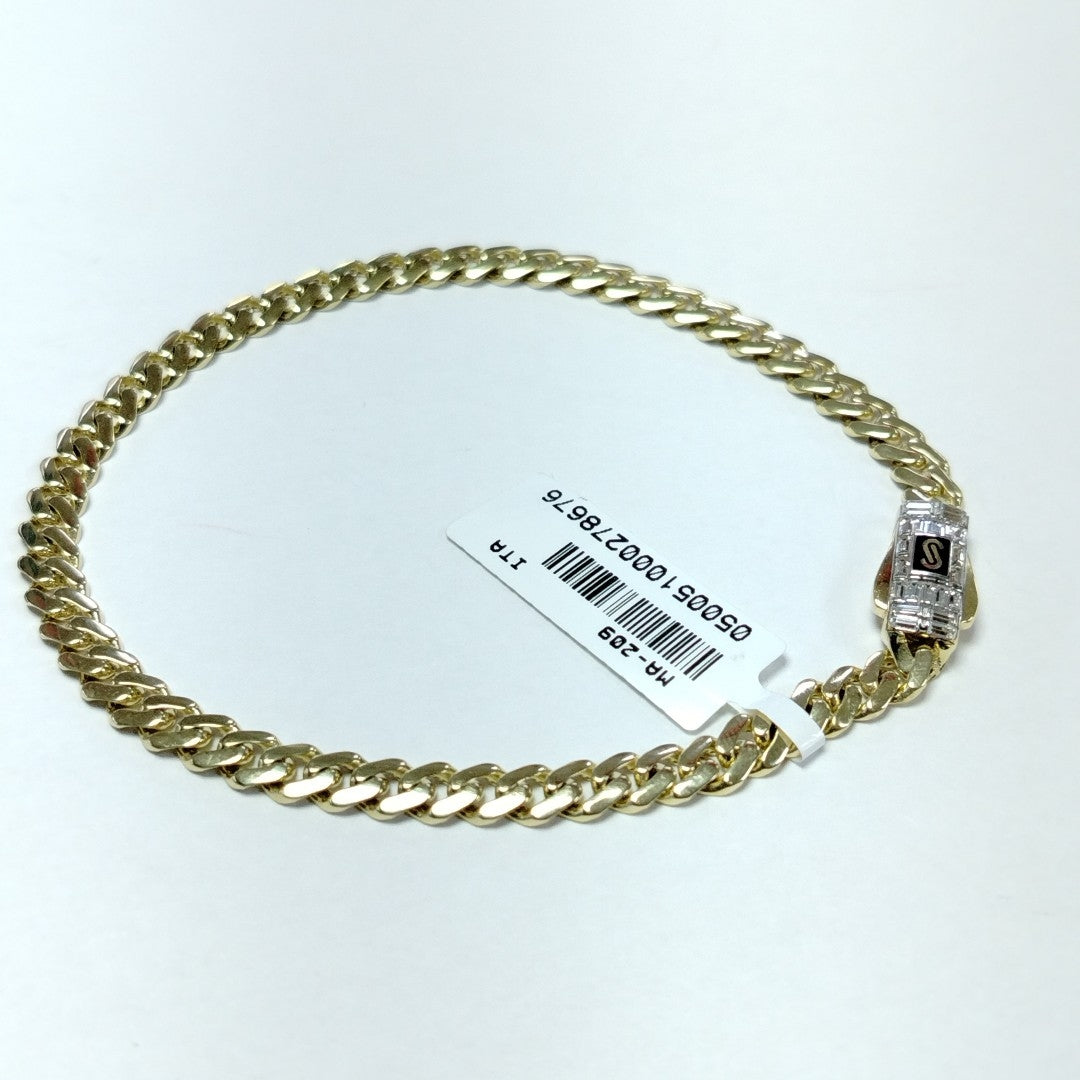 PULSERA CABALLERO MONACO ORO 14K 6.5 (NUEVO)