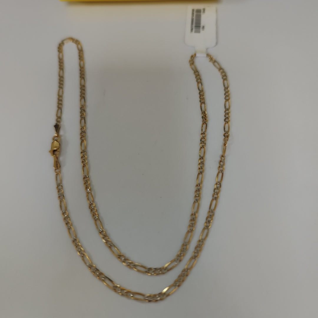 CADENAS TEJIDO 3X1 DIAMANTADA ORO 14K 55 CM 4.4 GR (NUEVO)