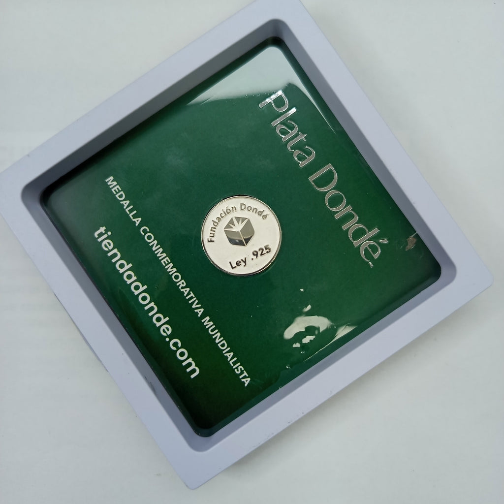 OTRAS ALHAJAS PLATA LEY 925 MEDALLA CONMEMORATIVA FRD FÚTBOL MOTIVO QUETZALCÓATL PLATA .925 11.92 GR (NUEVO)
