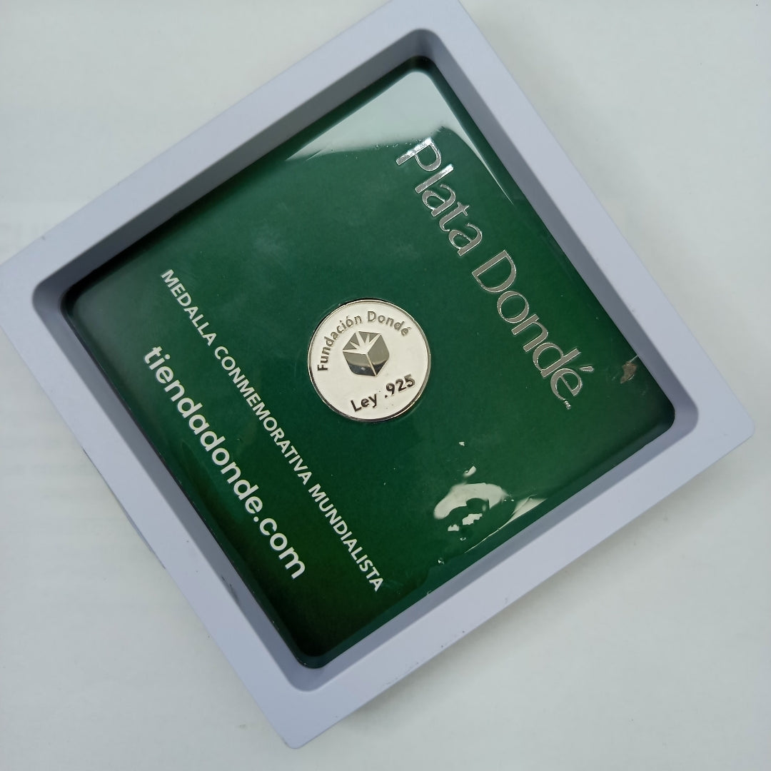 OTRAS ALHAJAS PLATA LEY 925 MEDALLA CONMEMORATIVA FRD FÚTBOL MOTIVO QUETZALCÓATL PLATA .925 11.92 GR (NUEVO)