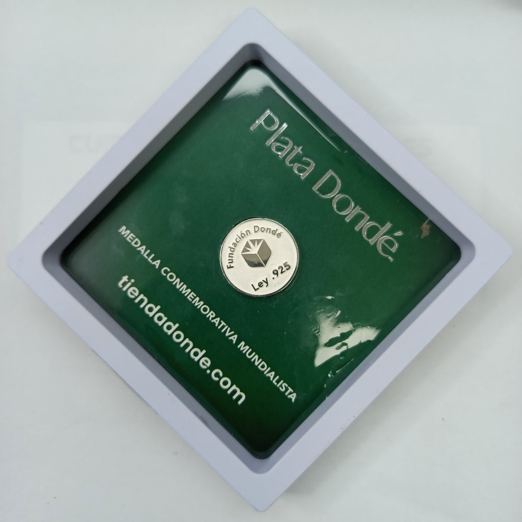 OTRAS ALHAJAS PLATA LEY 925 MEDALLA CONMEMORATIVA FRD FÚTBOL MOTIVO QUETZALCÓATL PLATA .925 11.92 GR (NUEVO)