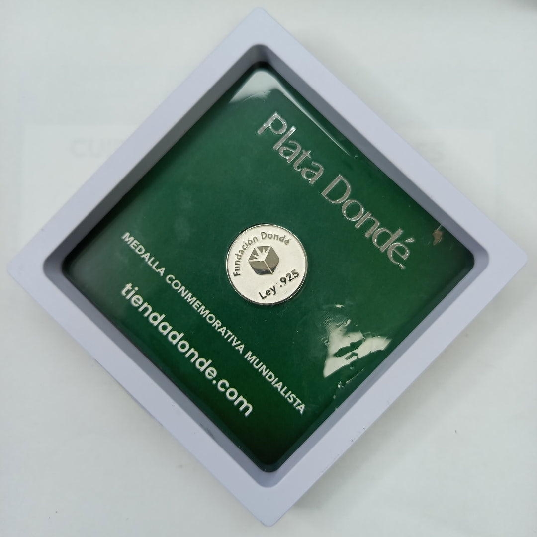 OTRAS ALHAJAS PLATA LEY 925 MEDALLA CONMEMORATIVA FRD FÚTBOL MOTIVO QUETZALCÓATL PLATA .925 11.92 GR (NUEVO)