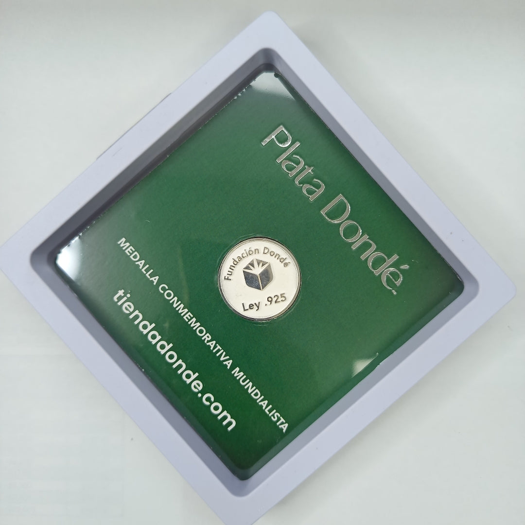 OTRAS ALHAJAS PLATA LEY 925 MEDALLA CONMEMORATIVA FRD FÚTBOL MOTIVO COLIBRI PLATA .925 8.02 GR (NUEVO)
