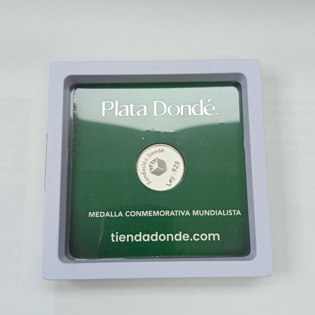OTRAS ALHAJAS PLATA LEY 925 MEDALLA CONMEMORATIVA FRD FÚTBOL MOTIVO COLIBRI PLATA .925 8.02 GR (NUEVO)